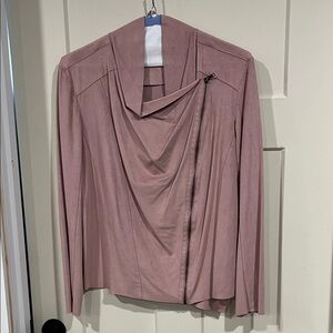 Elegant Pink Drape Blazer